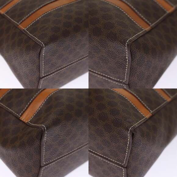 CELINE Macadam Canvas Hand Bag Pvc Brown - Picture 10 of 13